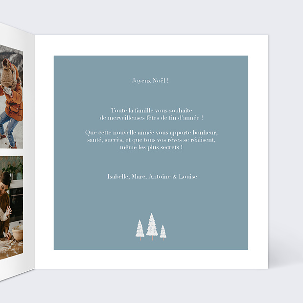 Carte de Noël Forêt de Sapins Intérieur Droit