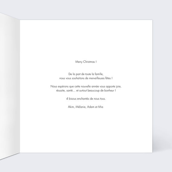 Carte de Noël Couronne Suspendue Intérieur Droit