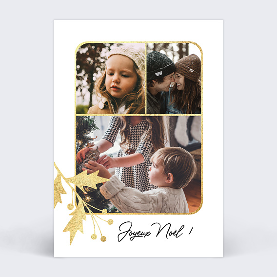 Carte de Noël  Houx Après 4