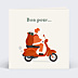 Carte de Noël Bon pour mobylette