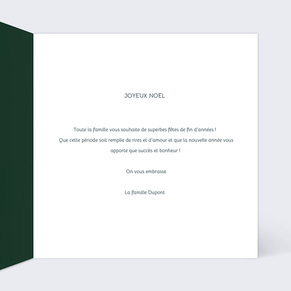 Carte de Noël Sapin Graphique Intérieur Droit