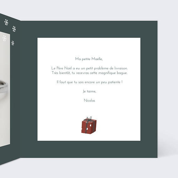 Carte de Noël  Bon Pour Ours Intérieur Droit