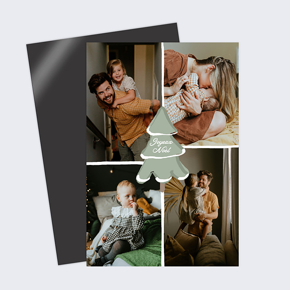 Carte de Noël Étiquette Sapin