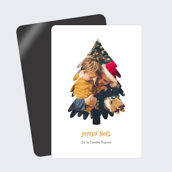 Carte de Noël  Forme Sapin 