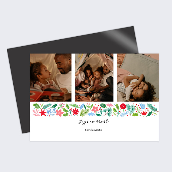 Carte de Noël Frise Coloré