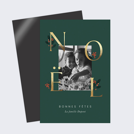 Carte de Noël Grande Typographie Noël