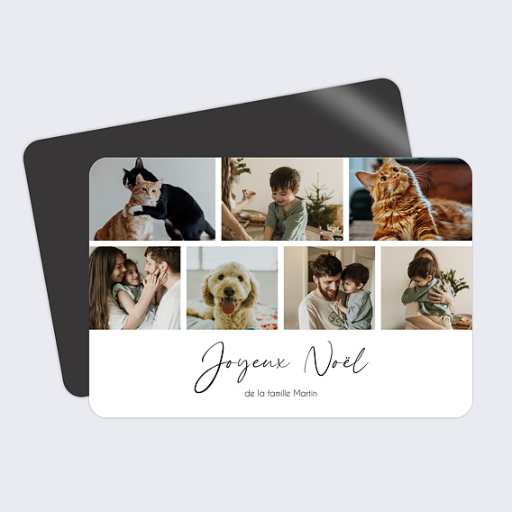 Carte de Noël Multiphotos Simple