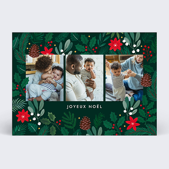 Carte de Noël Carte Verdoyant