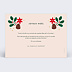 Carte de Noël  Carte Verdoyant Verso