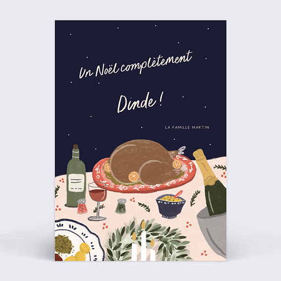 Carte de Noël Complètement dinde