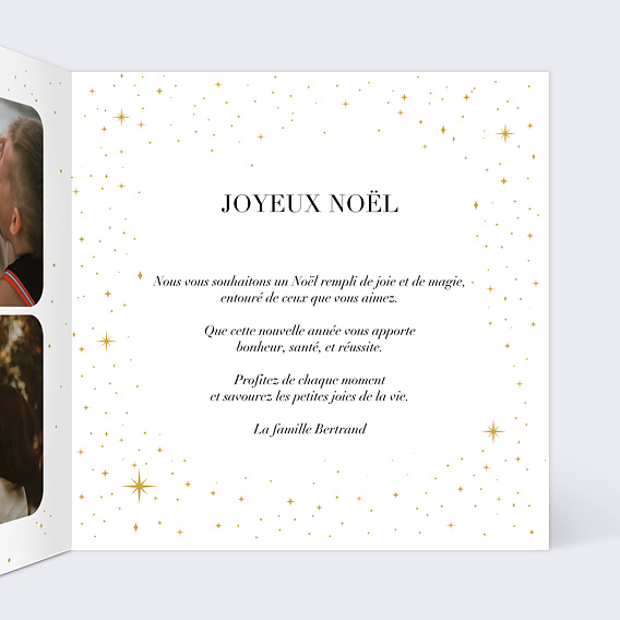 Carte de Noël  Etoile du Matin Intérieur Droit