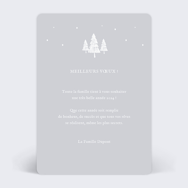 Carte de Noël Rencontre Verso