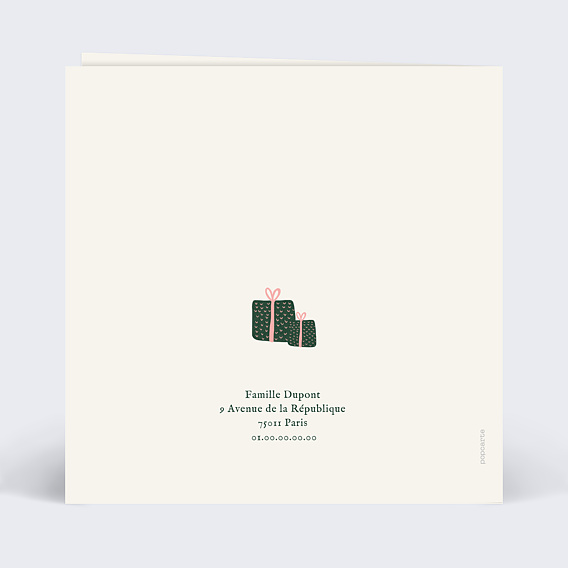 Carte de Noël  Bon pour mobylette Verso