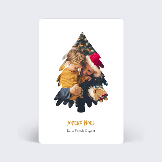 Carte de Noël Forme Sapin 