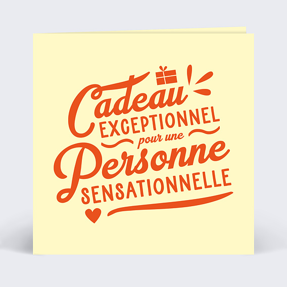 Carte de Noël Cadeau exceptionnel