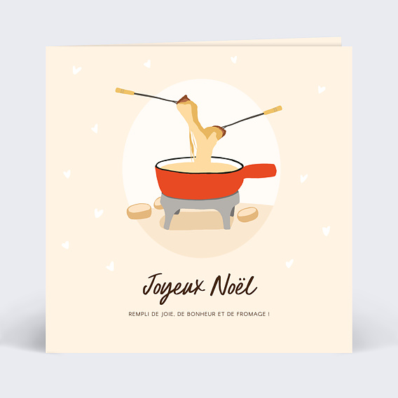 Carte de Noël Fondue