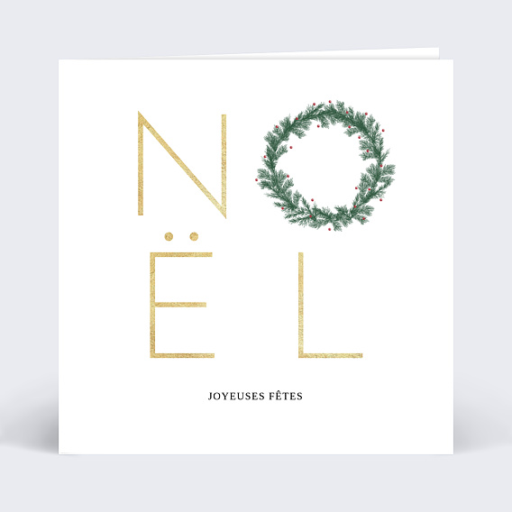 Carte de Noël Noel Couronne