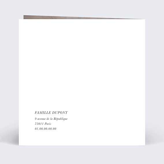 Carte de Noël  Réveillon Verso