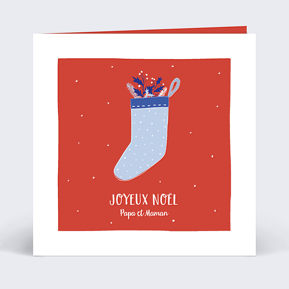 Carte de Noël Chaussettes de Noël