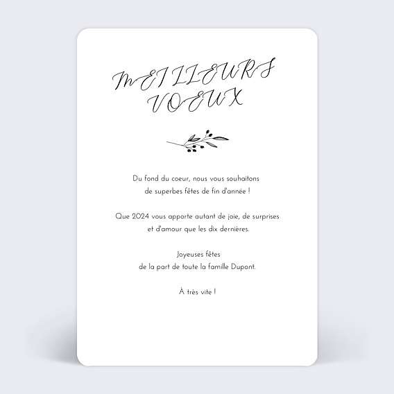 Carte de Noël  Mistletoes  Verso