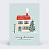 Carte de Noël Maisonnette colorée