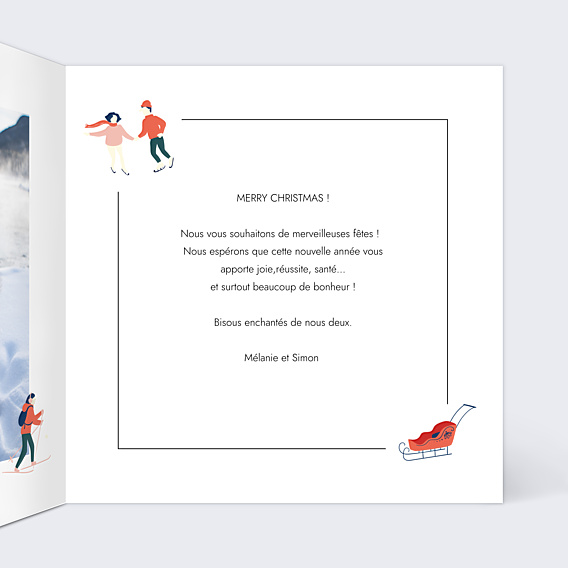 Carte de Noël Sport d'Hiver