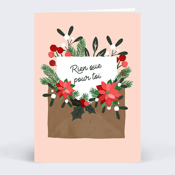 Carte de Noël  Enveloppe Recto
