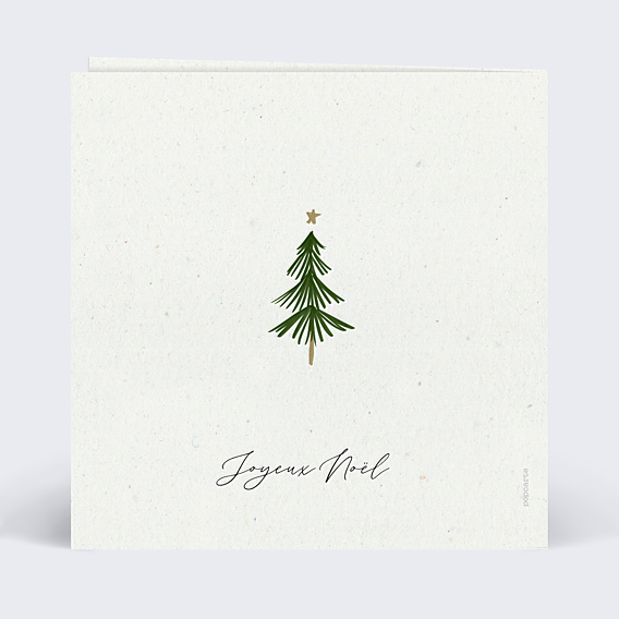 Carte de Noël Sapin minimaliste