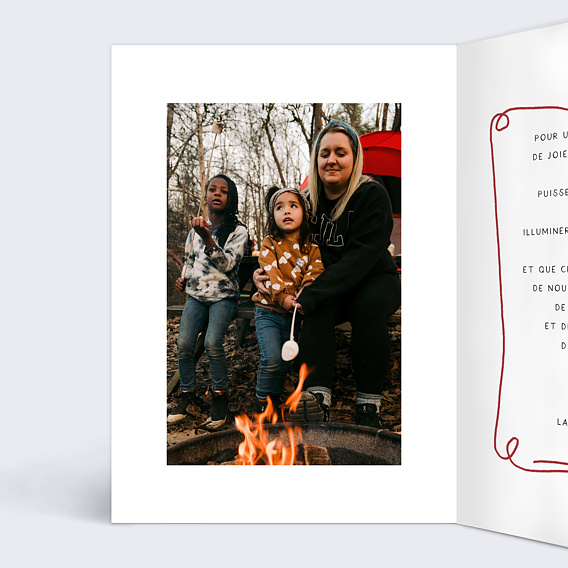 Carte de Noël  Santé Intérieur Gauche