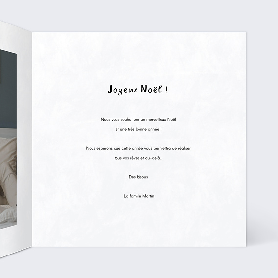 Carte de Noël Bonhomme de neige Intérieur Droit