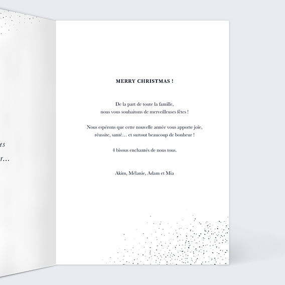 Carte de Noël  Sous la neige Intérieur Droit