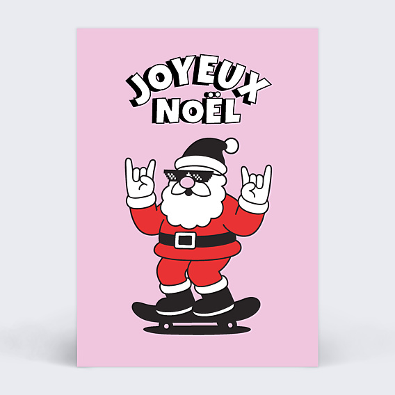 Carte de Noël  Père Noël pop