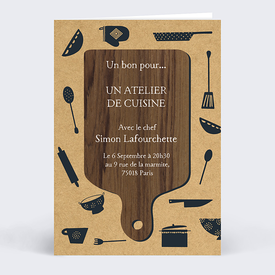 Carte de Noël Bon Pour Cuisine