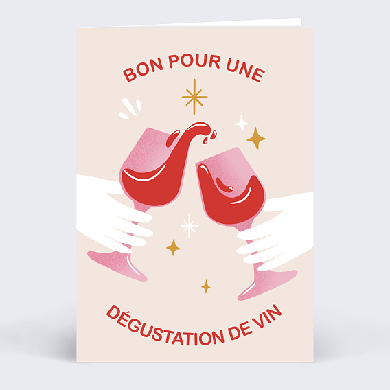 Carte de Noël Bon Pour dégustation