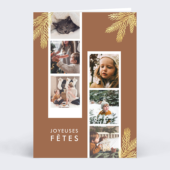 Carte de Noël Photomaton Ocre
