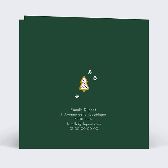 Carte de Noël  Pain d'Épices  Verso