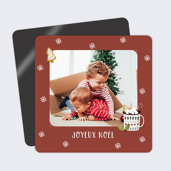 Carte de Noël Chocolat Chaud