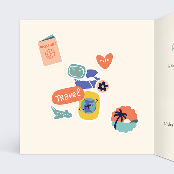 Carte de Noël  Prépare ta valise Intérieur Gauche