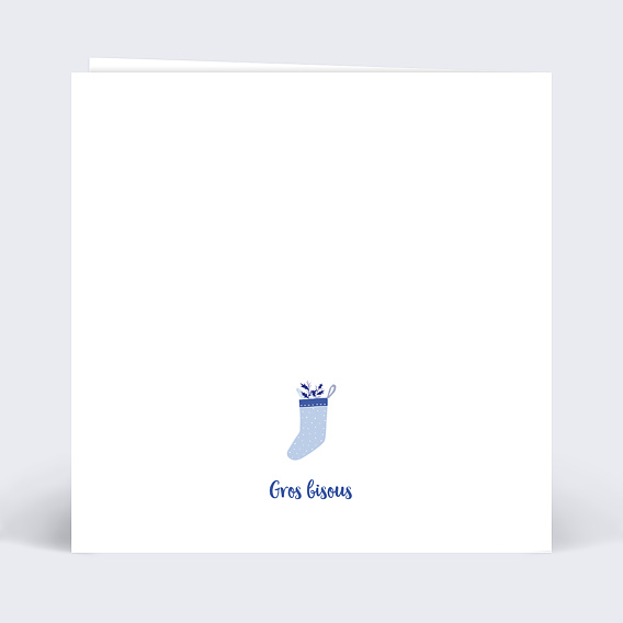 Carte de Noël  Chaussettes de Noël Verso