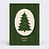 Carte de Noël Sapin illustré vintage