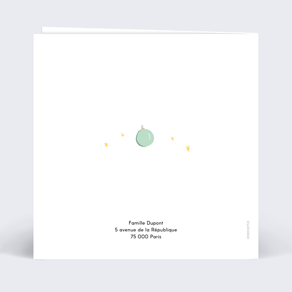 Carte de Noël Petites boules colorées