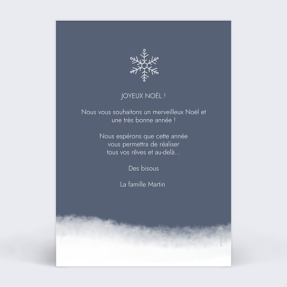 Carte de Noël Pleine page Flocon