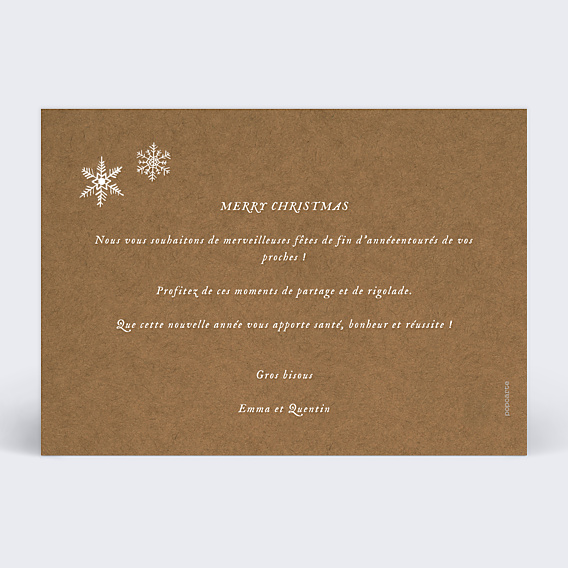 Carte de Noël Flocons d’hiver