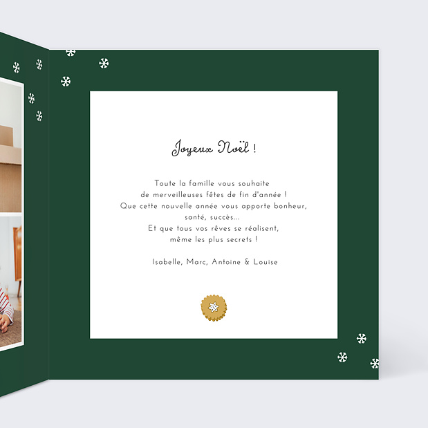 Carte de Noël Pain d'Épices Intérieur Droit