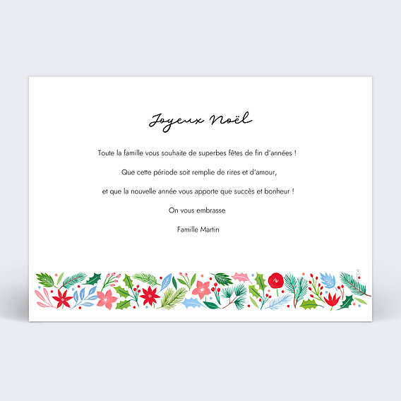 Carte de Noël Frise Coloré