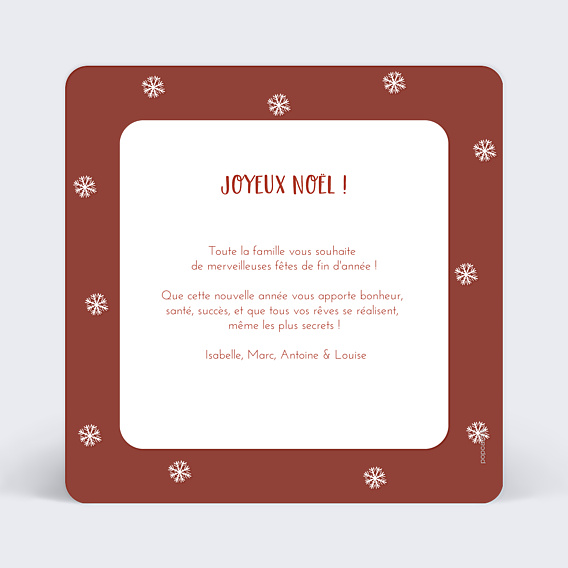 Carte de Noël Chocolat Chaud
