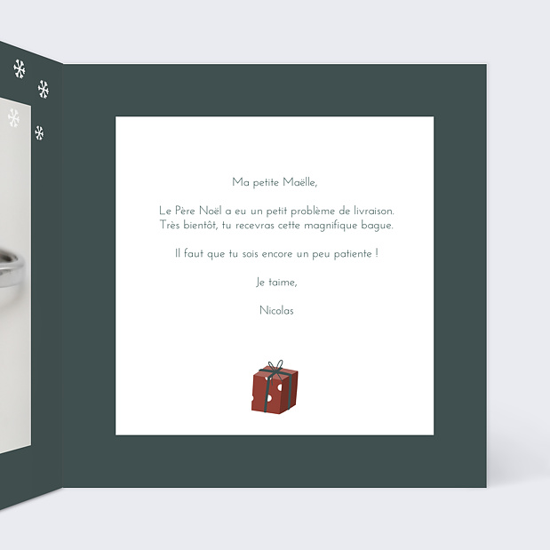 Carte de Noël Bon Pour Ours Intérieur Droit