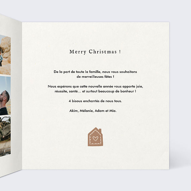 Carte de Noël Petits Biscuits Intérieur Droit