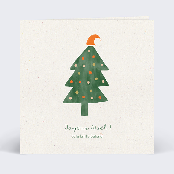 Carte de Noël  Sapin Fantasque