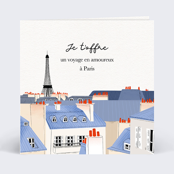 Carte de Noël  Toits de Paris
